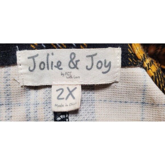 Jolie & Joy by Fct With Love Yellow Plaid Overall Dress 2X Pinafore Grunge - Picture 6 of 14